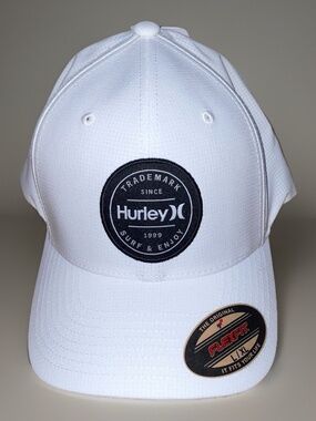 Hurley Men's Phantom Cap L/XL Lock Up -H2O Dri- Flex Fit Hat White NWT